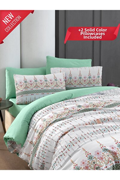 MYSTORY HOME COLLECTION Set cuvertură dublă cu 4 perne Estilla