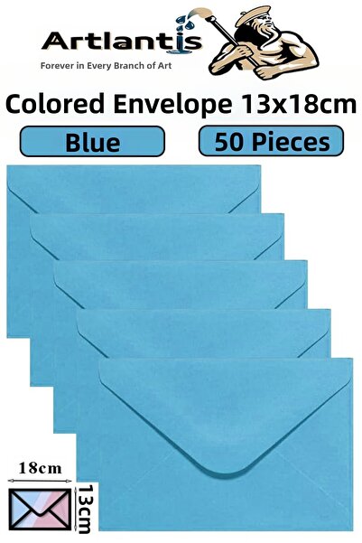 Artlantis Plic albastru 13x18 cm 50 buc. Plic albastru pentru scrisori Plic p...