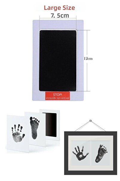 İB GLOBAL Baby Hand and Footprint Large Size Memory Set Inkless Non-Contact P...