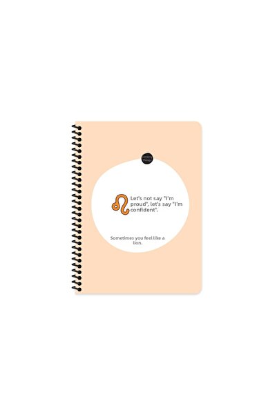 Hisli Şeyler Burçlar Series A4 Lined Notebook with Stickers - Let's Not Use t...