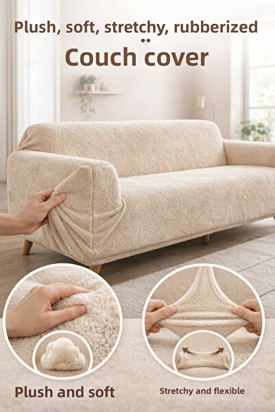riselerhome Husă pentru canapea pentru 3 persoane, elastică, moale, din Welso...