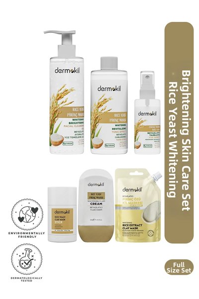 Dermokil Rice Yeast Whitening Brightening Skin Care Set