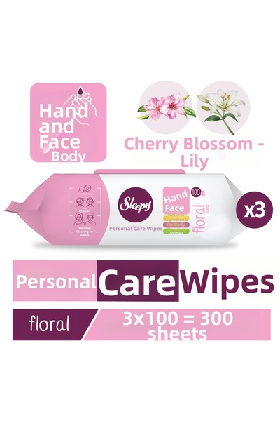 Sleepy Floral Personal Care Towel 3X100 (300 Sheets)