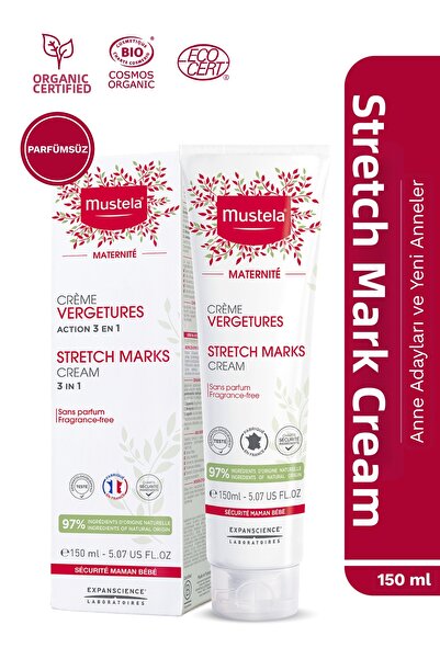 Mustela كريم منع علامات التمدد 3 في 1 - 150 مل