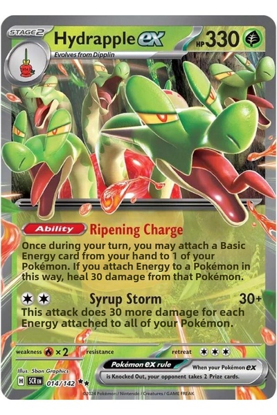 Pokemon TCG Hydrapple Ex - 014/142 - Sv07: Original Card of Stellar Crown (Scr)
