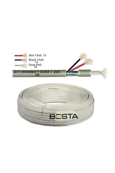NW NessiWorld 2+1 0.22 30 Meter Cctv Camera Cable Kd-1330
