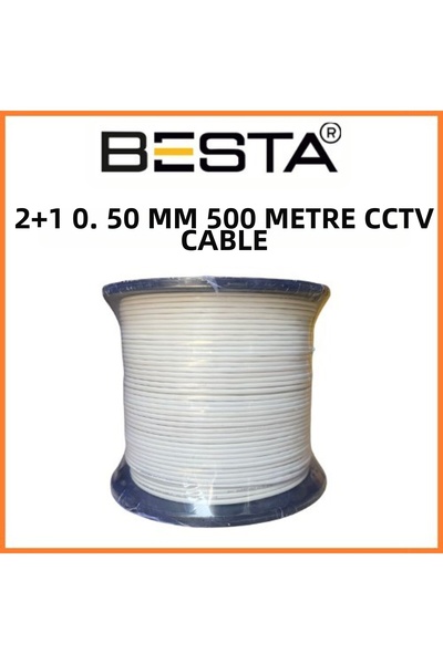 NW NessiWorld 2+1 500 Meters 0.50 mm Cctv Cable Kd-1385