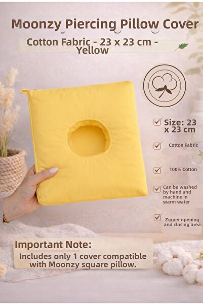 moonzy - minimalist & cozy Moonzy Cotton Kare Piercing Cushion Cover – 100% C...