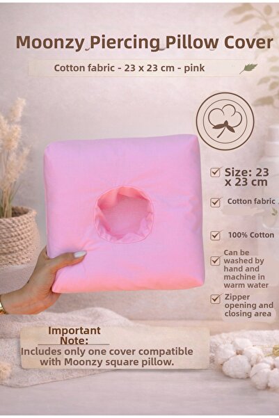 moonzy - minimalist & cozy Moonzy Cotton Kare Piercing Cushion Cover – 100% C...
