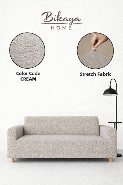 Bikaya Home Maxi Strech Waterway Seat Cover |   3+3+1+1 Seating Group |   Ela...