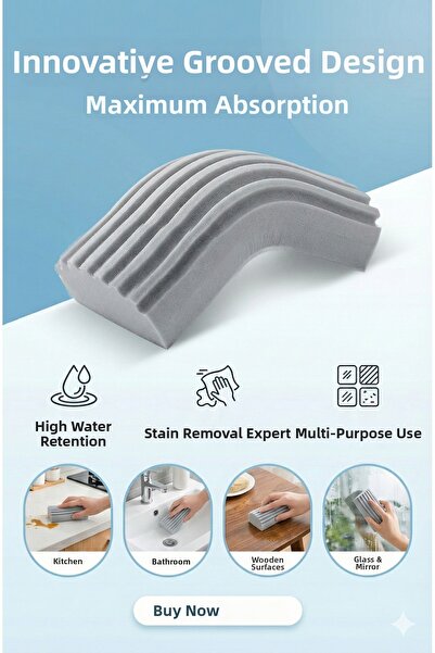 LOVYCO Magic Moist Sponge - Water Absorbent Dish and Brush for Kitchen Cleaning