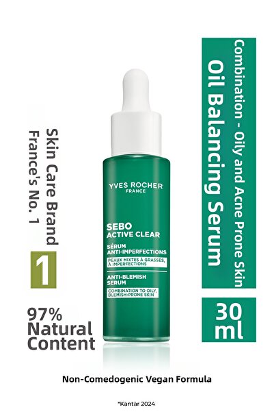 Yves Rocher سيروم يقلل من تضييق المسام ويعالج حب الشباب والرؤوس السوداء 30 مل