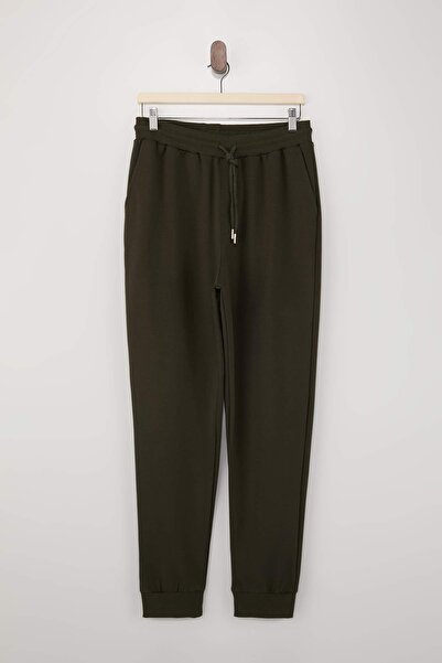 Trendyol Collection Χακί Βασικό Φούτερ με κανονική εφαρμογή από καουτσούκ TMN...