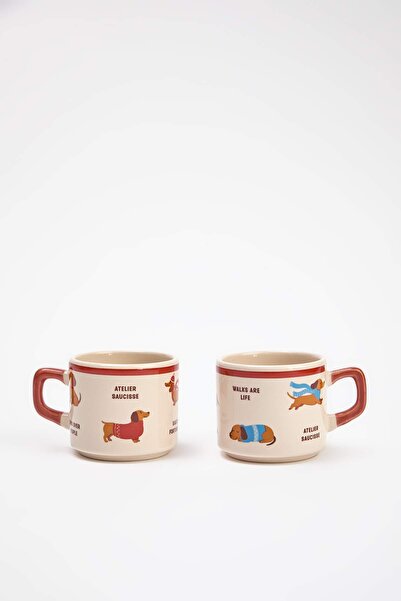 TRENDYOLMİLLA HOME 2-компонентна керамична чаша за кучета 8 см - 184 мл TPHSS...