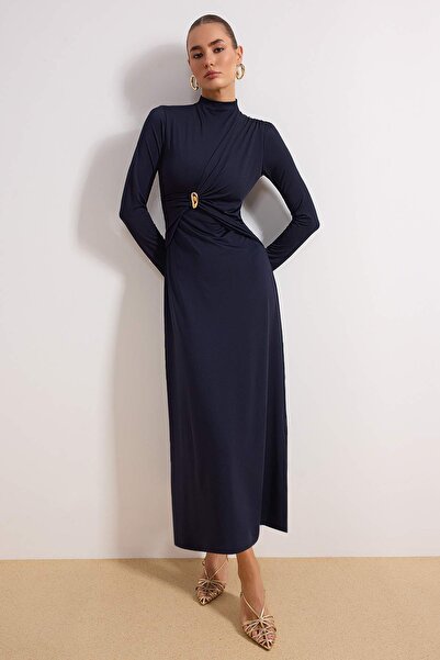 Trendyol Modest Rochie Sandy Tesettür, fără căptușeală, cu din material subți...