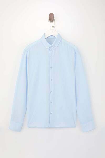 Trendyol Collection Light Blue Regular Men's Shirt Tmnss26Go00008