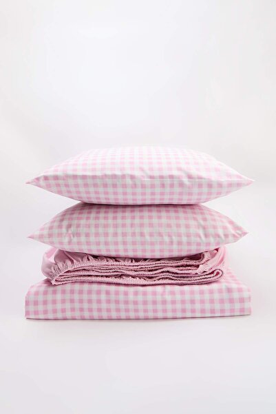 TRENDYOLMİLLA HOME Double Easy-Iron Gingham Duvet Cover Set 200X220Cm Tphss25...