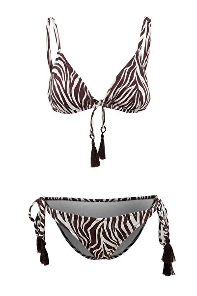 Trendyol Collection Brown-Multicolor Bikini Set