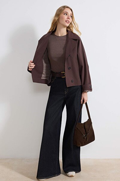 Trendyol Collection Brown Regular Coat Twoss26Mo00013