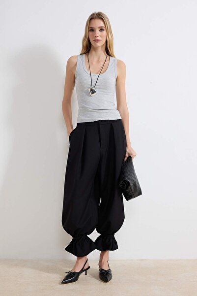 Trendyol Collection Сірий меланж, облягаючий, з круглим вирізом, без рукавів,...