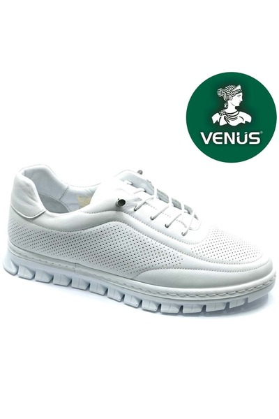 Venüs Ruff Genuine Leather Orthopedic Women's Casual Shoes White