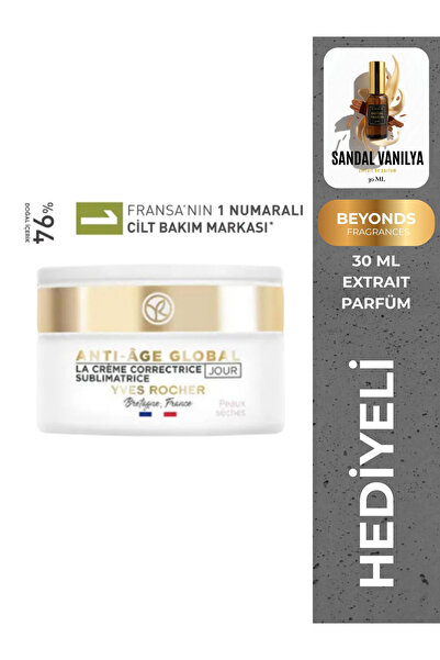 Yves Rocher Yoğun Nem ve Anti Aging Gündüz Kremi Kuru Cilt Bitkisel Kök Hücre...