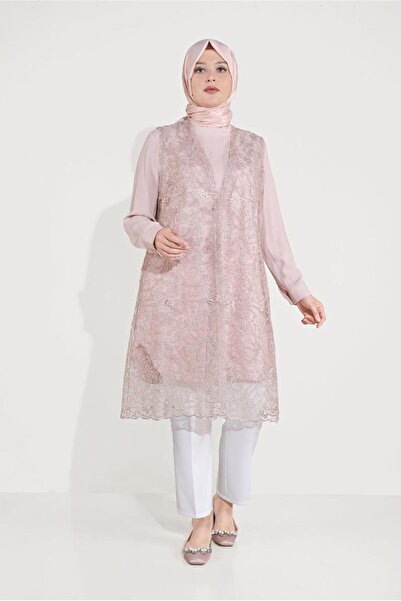 Alvina دانتيل فضي مزدوج تونيك 20050