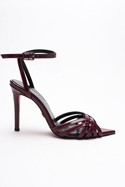 Ayakkabı Ateşi Dámské boty s otevřenou špičkou na tenkém podpatku Prona Burgu...