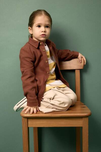 DeFacto Erkek Bebek Gömlek Yaka Uzun Kollu Gömlek G6387A526SP