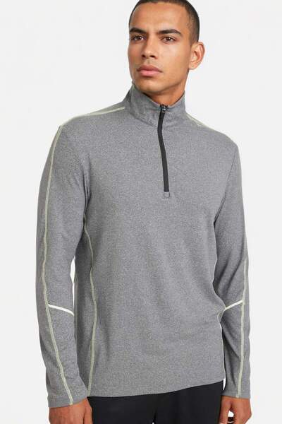 DeFacto Tricou cu mânecă lungă pentru sport, cu fermoar, cu potrivire standar...