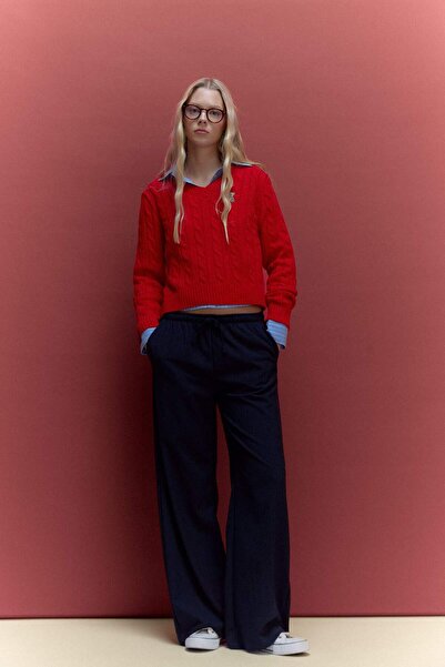 DeFacto Широкі штани з шнурівкою на талії F6249AX25AU