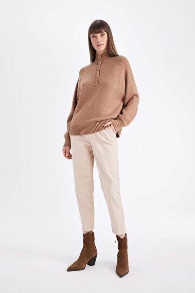 DeFacto Kanvas Kum Kadın Pantolon S2790AZ/BG115