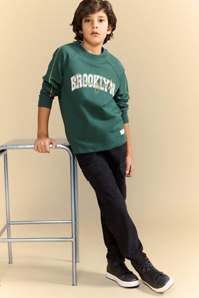 DeFacto Pantaloni de blugi pentru băieți, cu talie elastică, G6164A826SP