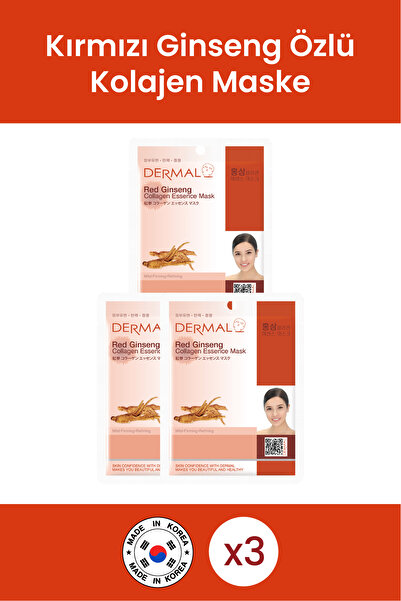 Dermal Arındırıcı, Serinletici, Sıkılaştırıcı Kırmızı Ginseng Özlü Kolajen Ma...