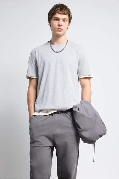 DeFacto 100% βαμβακερό βασικό μπλουζάκι V7699AZ26SP