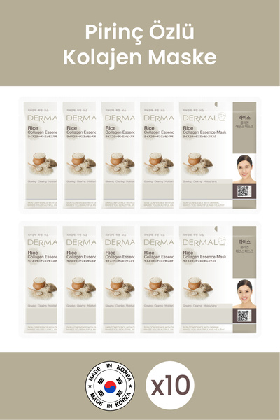 Dermal 10'lu Arındırıcı, Nemlendirici Ve Ton Eşitleyici Pirinç Özlü Kollajen ...