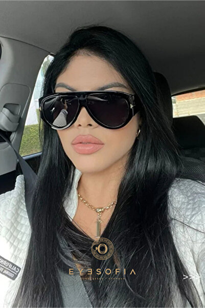 Eyesofia Baptin Ford Vintage Black Unisex Sunglasses