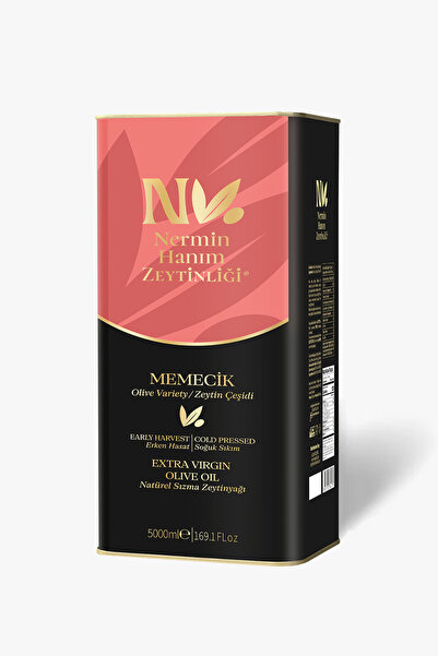 Nermin Hanım Zeytinliği Memecik - Erken Hasat Soğuk Sıkım Zeytinyağı 5 lt