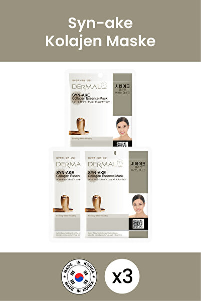 Dermal Sıkılaştırıcı Yaşlanma Karşıtı Syn-ake Kolajen Maske 23 Gr 3 Adet