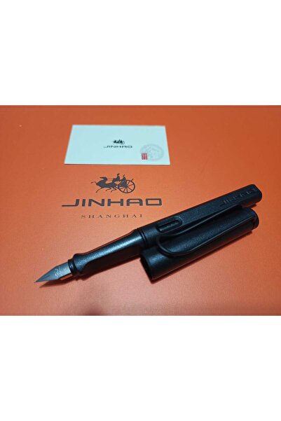 jinhao Dolma Kalem METALİK SİYAH GÖVDE (F) 0,60mm uç sert plastik gövde