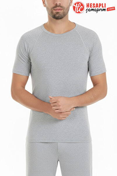 Yıldız İç Giyim Yıldız 277 Erkek Gri Sıcak Tutan Terletmez Kısa Kol Termal Üs...
