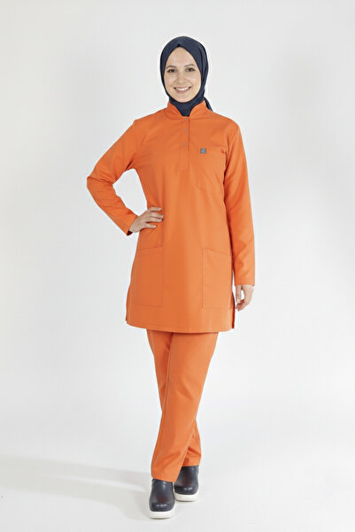 Pratik Medikal ليكرا ممرضة جيرسي ملابس مسلمة السلمون