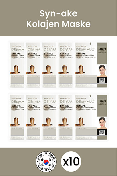 Dermal Sıkılaştırıcı Yaşlanma Karşıtı Syn-ake Kolajen Maske X10 Adet