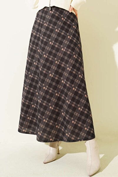 Bestenur Fusta tricotată în carouri 1680 - Negru