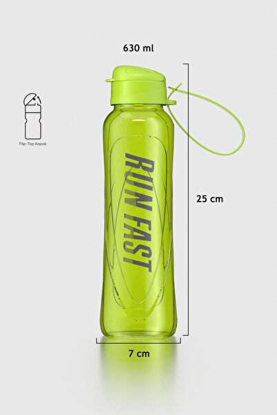 Renga Sky Çıkarılabilir Taşıma Askılı Desenli 630 ml Matara 912062 Yeşil