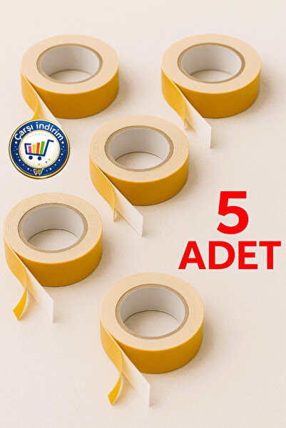 nistabolje 5 Adet Çift Taraflı Köpük Bant Kuvvetli Yapışkanlı Tamir Bandı (2 ...