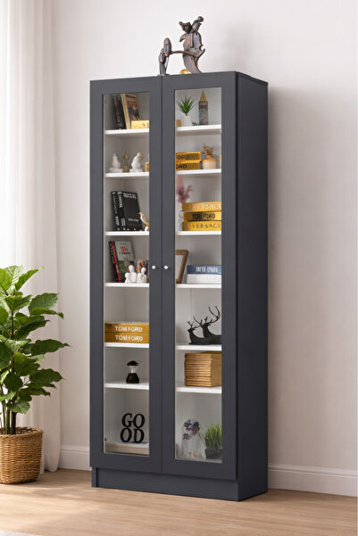 Setay Vitrin, Lotus Dolap 2 Kapaklı Cam Kapaklı Dolap Kitaplık