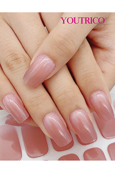 Youtrico 16 Fingers Glitter Nail Polish Stickers Self-Adhesive DIY