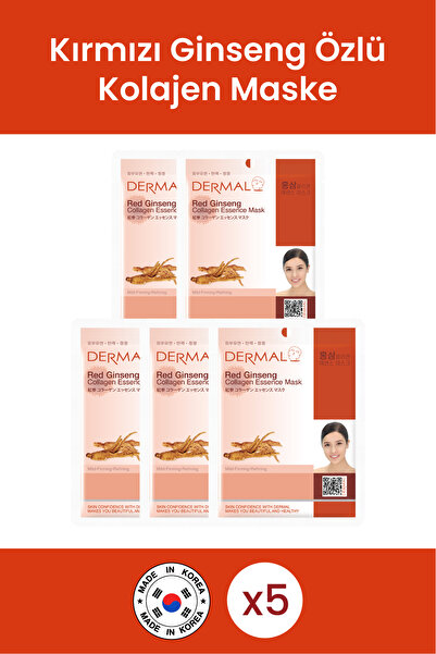 Dermal Arındırıcı, Serinletici, Sıkılaştırıcı Kırmızı Ginseng Özlü Kolajen Ma...