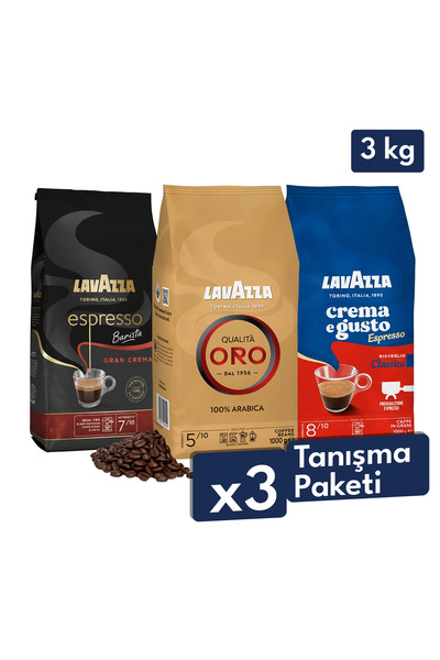 LavAzza Qualità Oro + Crema e Gusto Classico + Espresso Barista Gran Crema Çe...